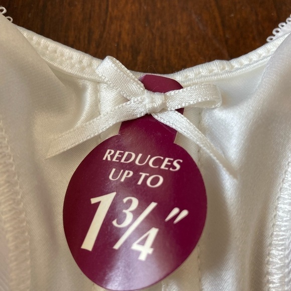 BALI SATIN TRACINGS MINIMIZER WHITE SIZE 36C COMFORT STRAP UNDERWIRE New - Picture 4 of 8